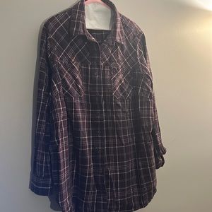 Duluth Trading Purple Plaid Flannel